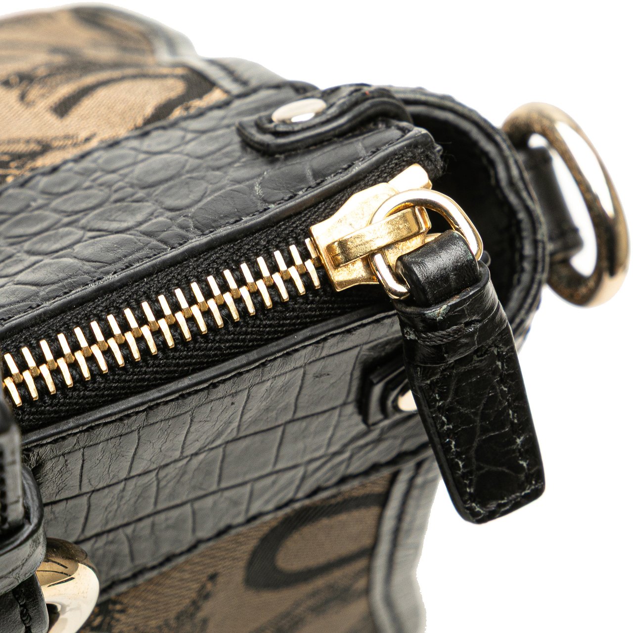 Celine C Carriage Canvas Satchel Bruin