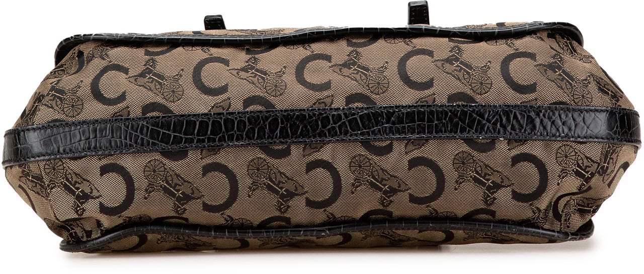 Celine C Carriage Canvas Satchel Bruin