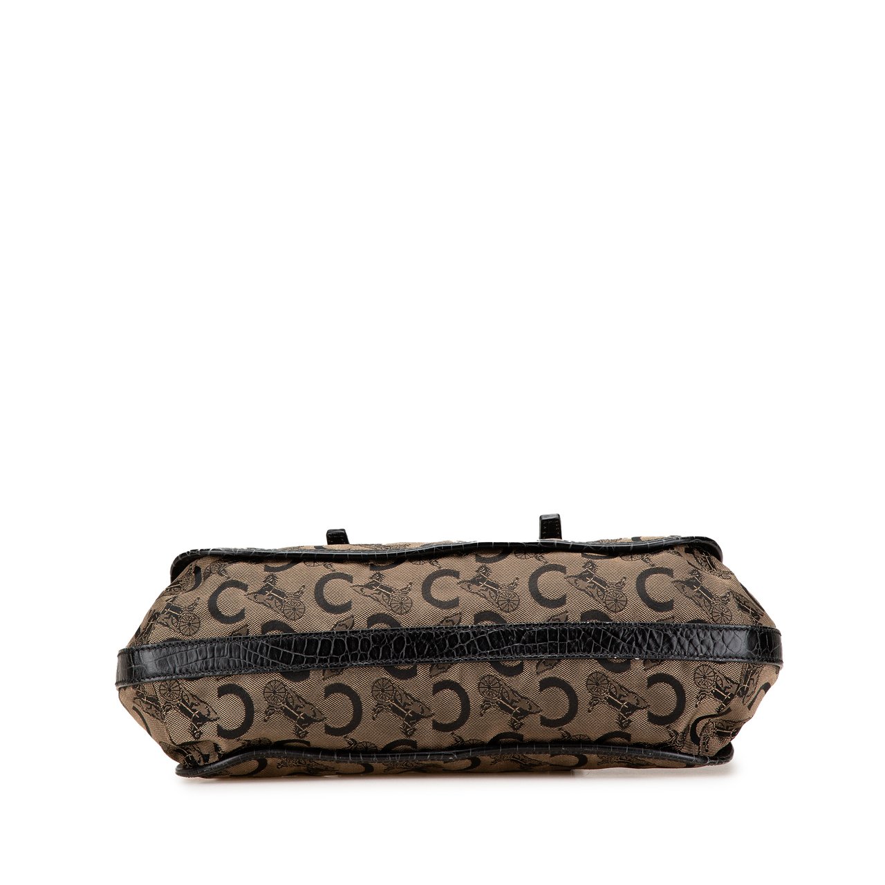 Celine C Carriage Canvas Satchel Bruin