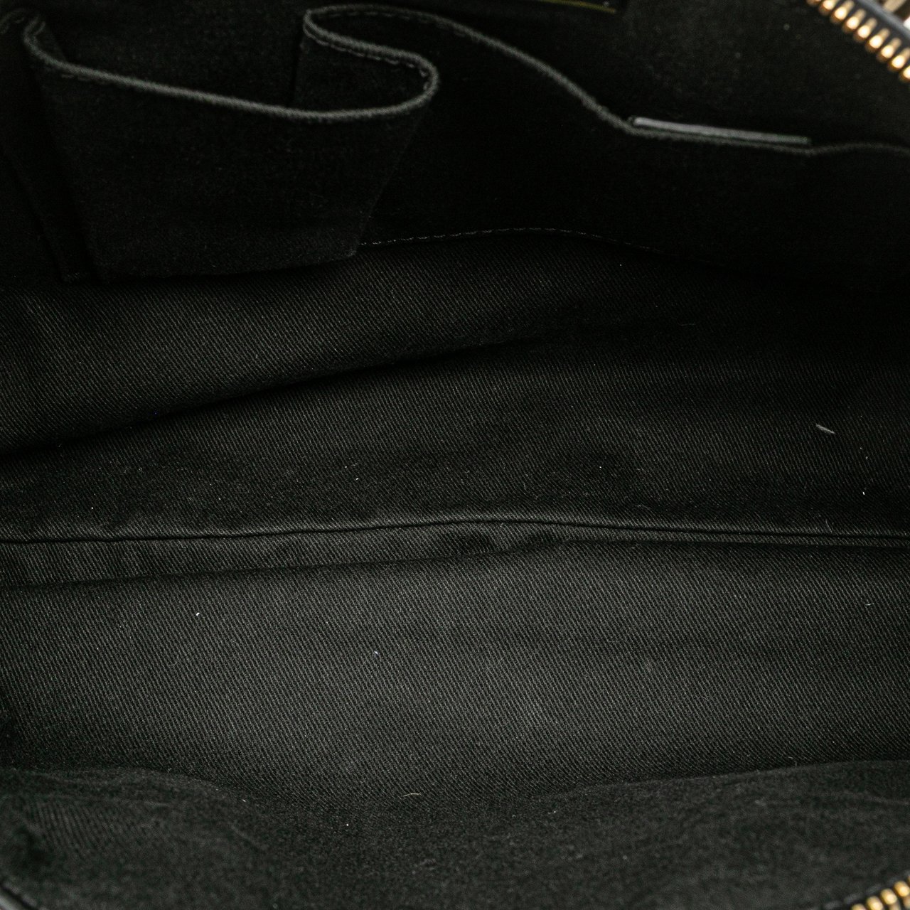 Celine C Carriage Canvas Satchel Bruin