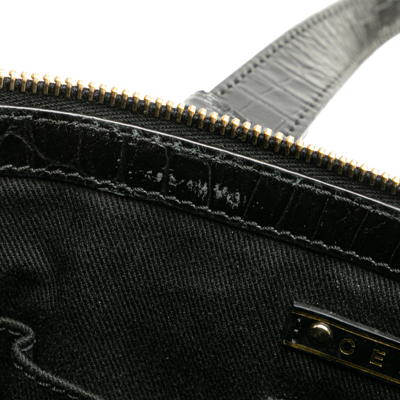 Celine C Carriage Canvas Satchel Bruin