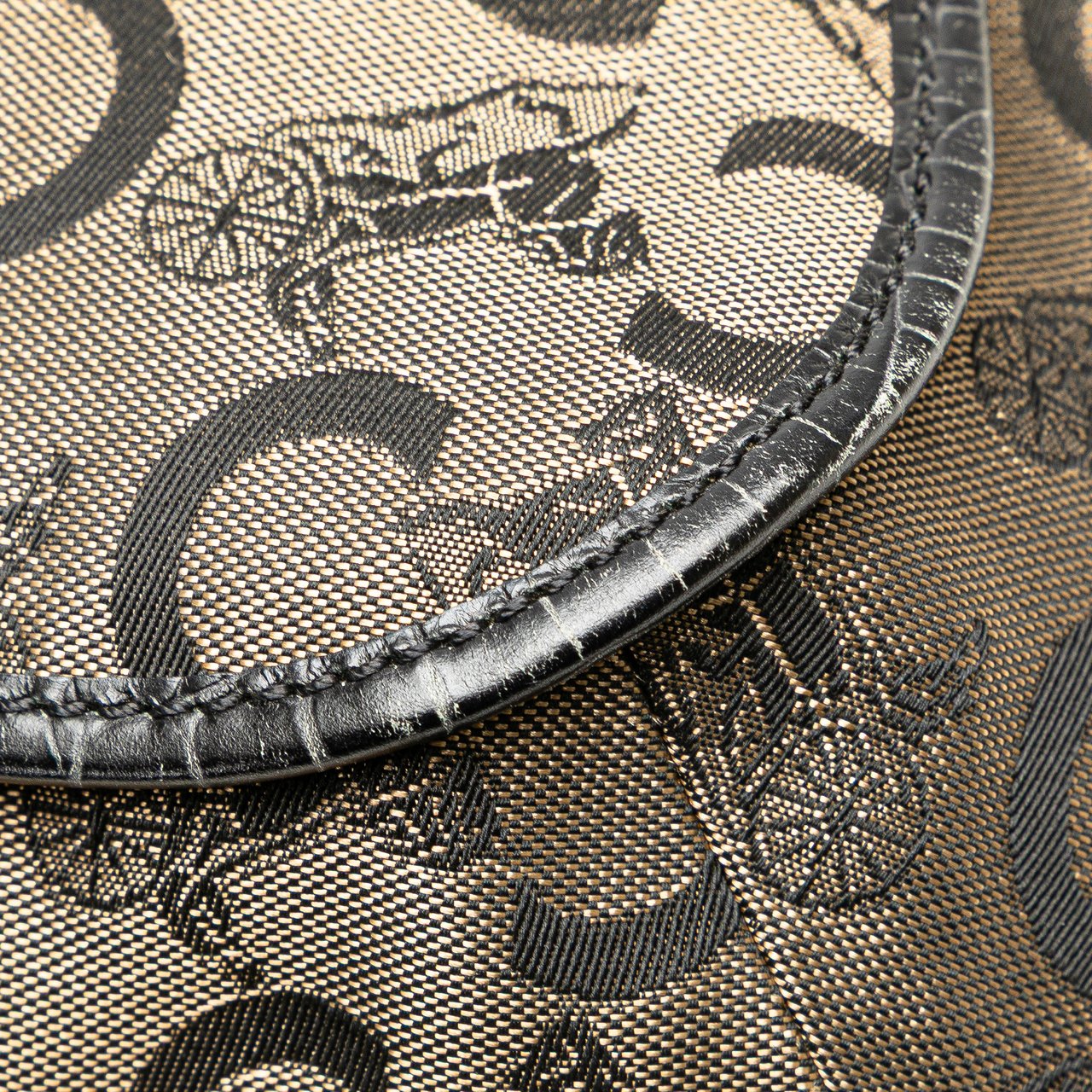 Celine C Carriage Canvas Satchel Bruin