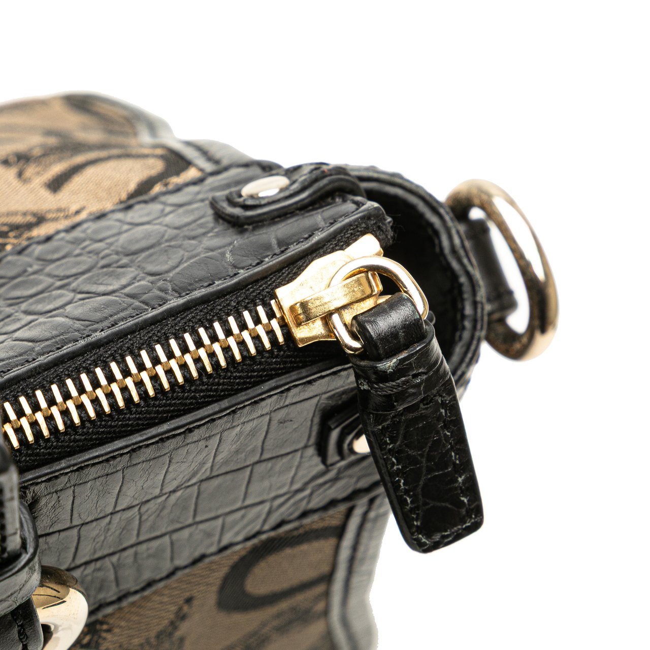 Celine C Carriage Canvas Satchel Bruin