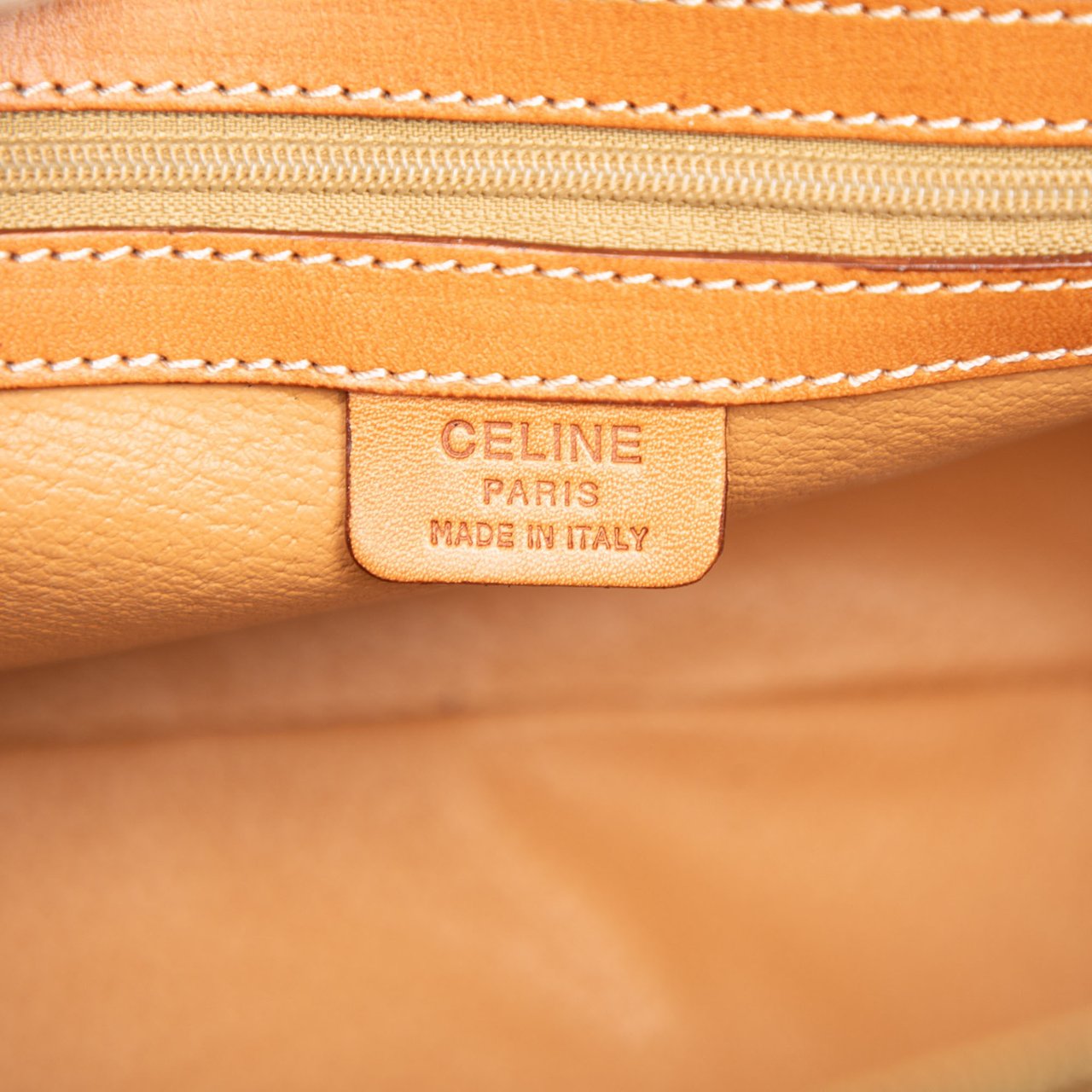 Celine Macadam Coated Canvas Dome Handbag Bruin