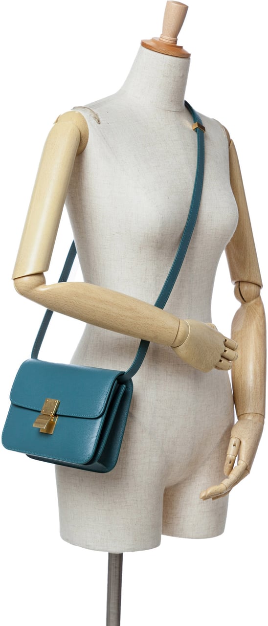 Celine Teen Liege Calfskin Classic Box Blauw