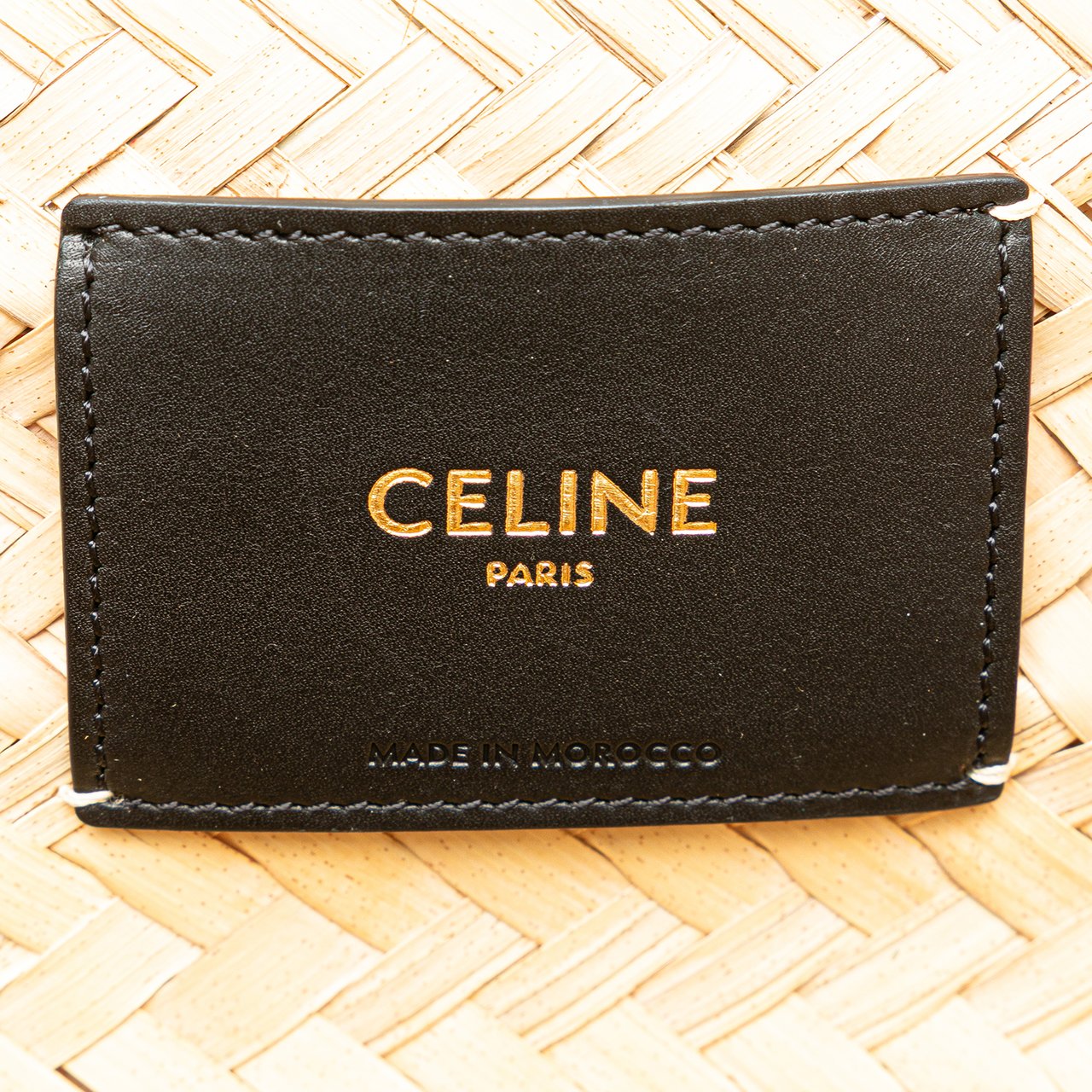 Celine Andre Butzer Large Raffia Classic Wanderer Embroidered Shopping Tote Bruin