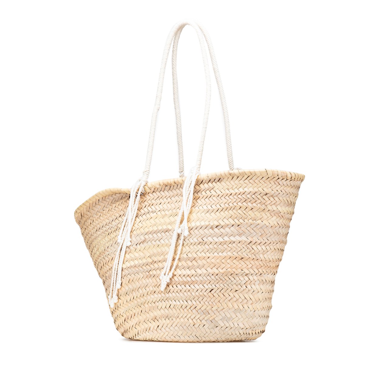 Celine Andre Butzer Large Raffia Classic Wanderer Embroidered Shopping Tote Bruin