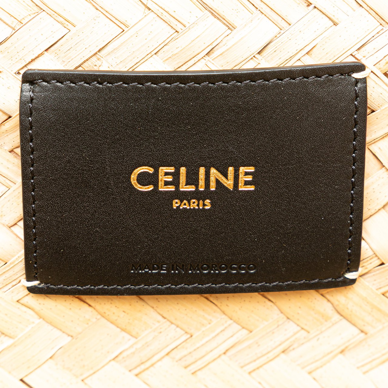 Celine Andre Butzer Large Raffia Classic Wanderer Embroidered Shopping Tote Bruin