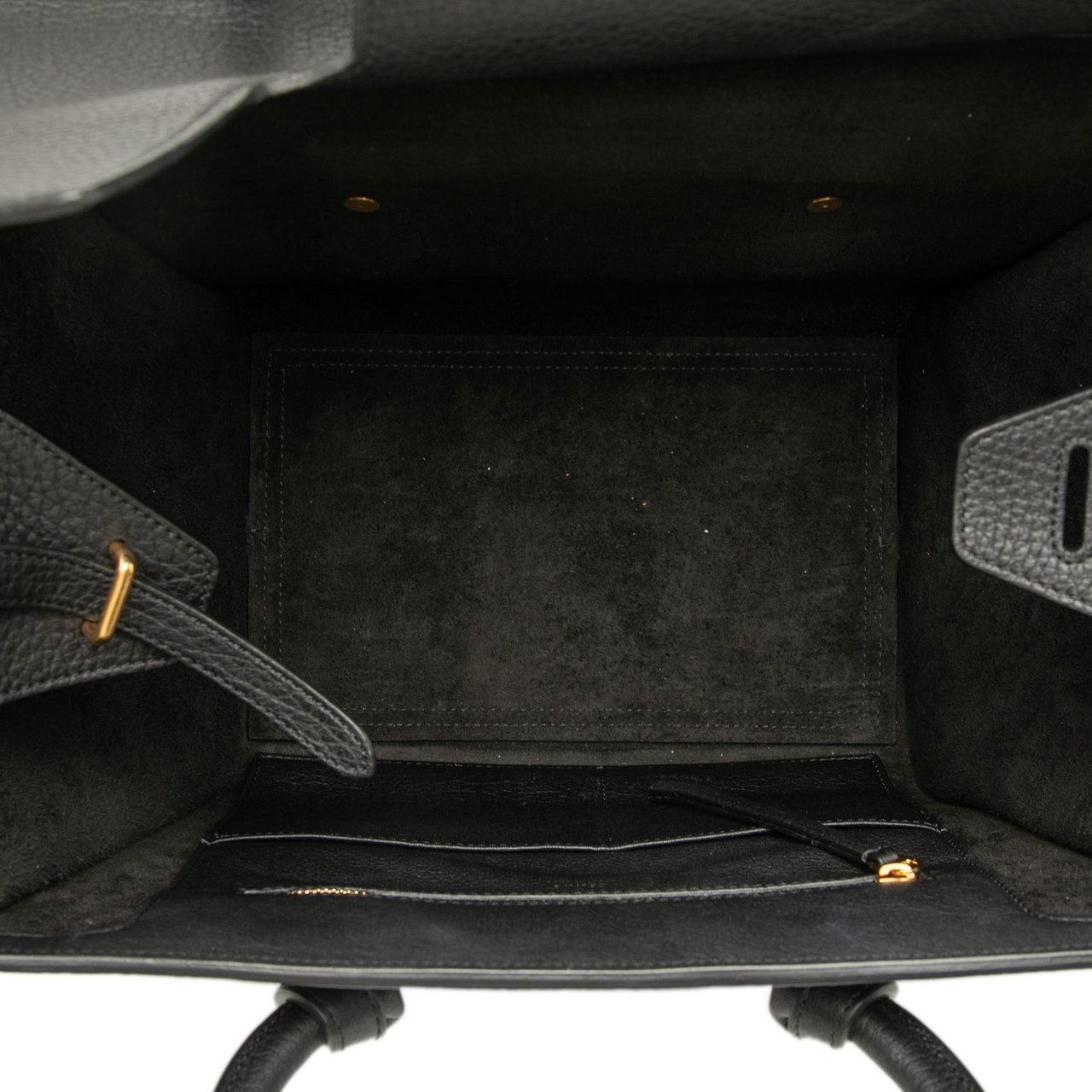 Celine Medium Grained Calfskin Tie Knot Tote Zwart