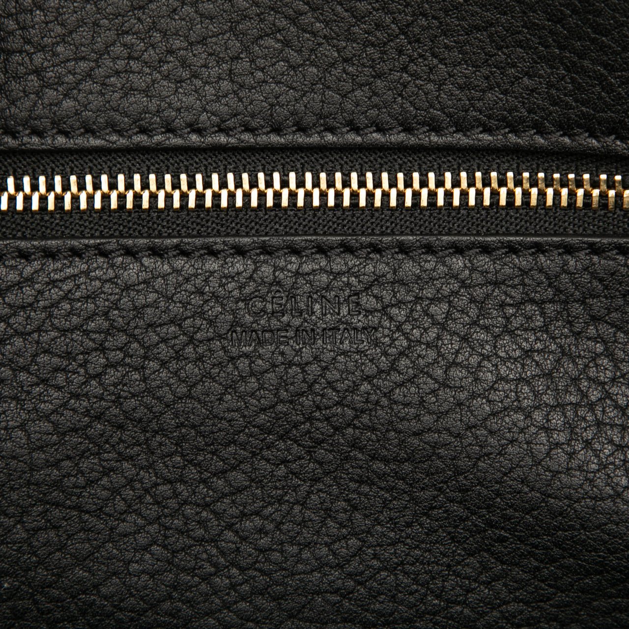 Celine Medium Grained Calfskin Tie Knot Tote Zwart