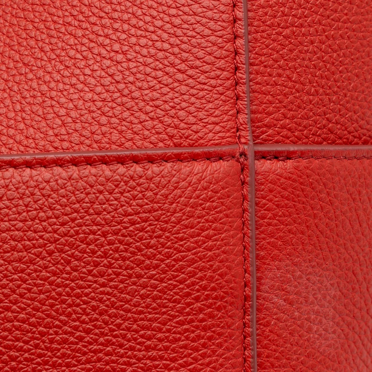 Celine Medium Leather Seau Sangle Bucket Bag Rood