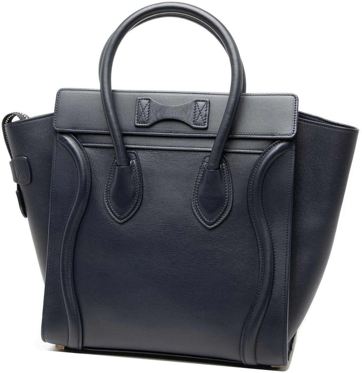 Celine Micro Leather Luggage Tote Blauw