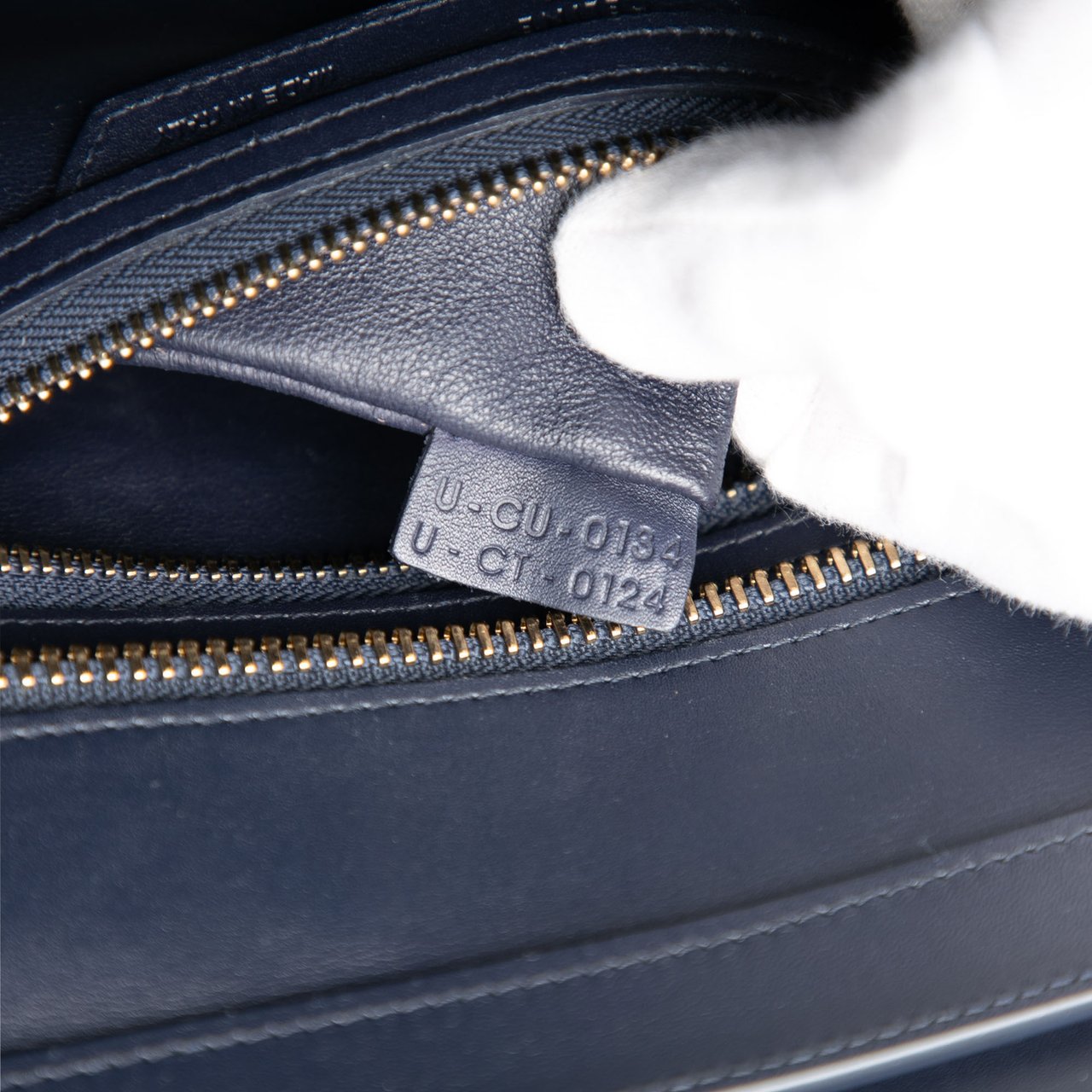 Celine Micro Leather Luggage Tote Blauw