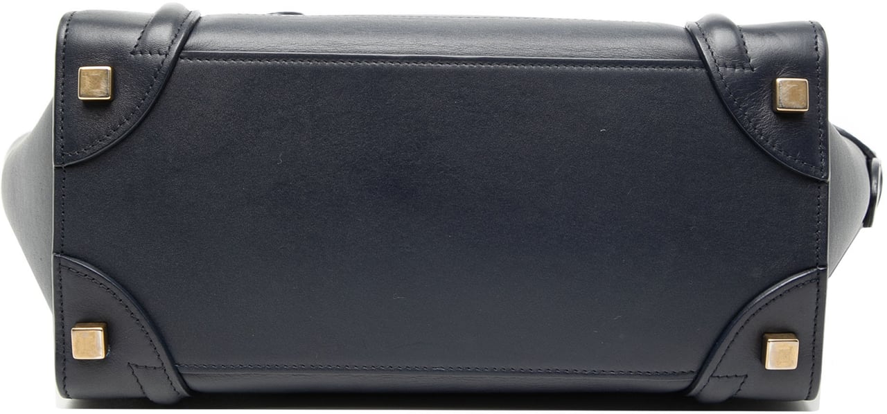 Celine Micro Leather Luggage Tote Blauw