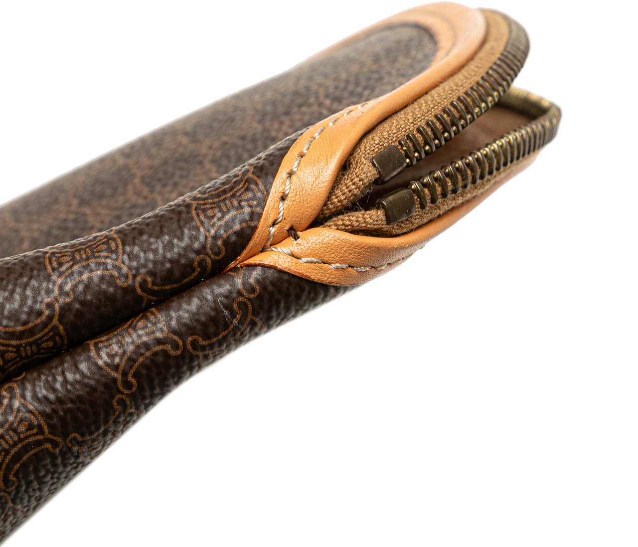 Celine Macadam Coated Canvas Pouch Bruin