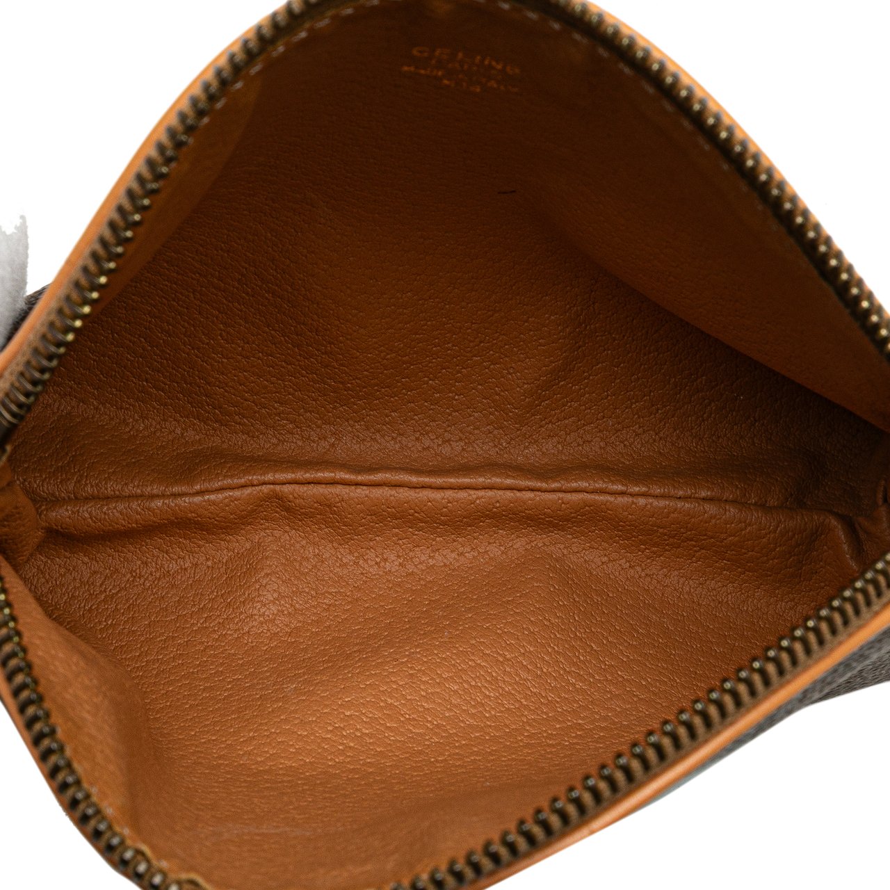 Celine Macadam Coated Canvas Pouch Bruin