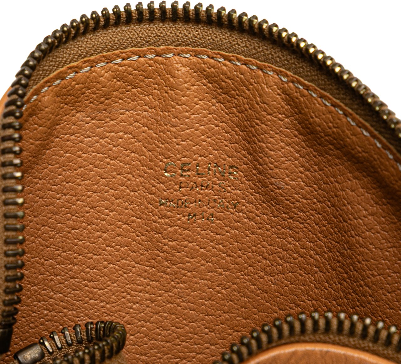 Celine Macadam Coated Canvas Pouch Bruin
