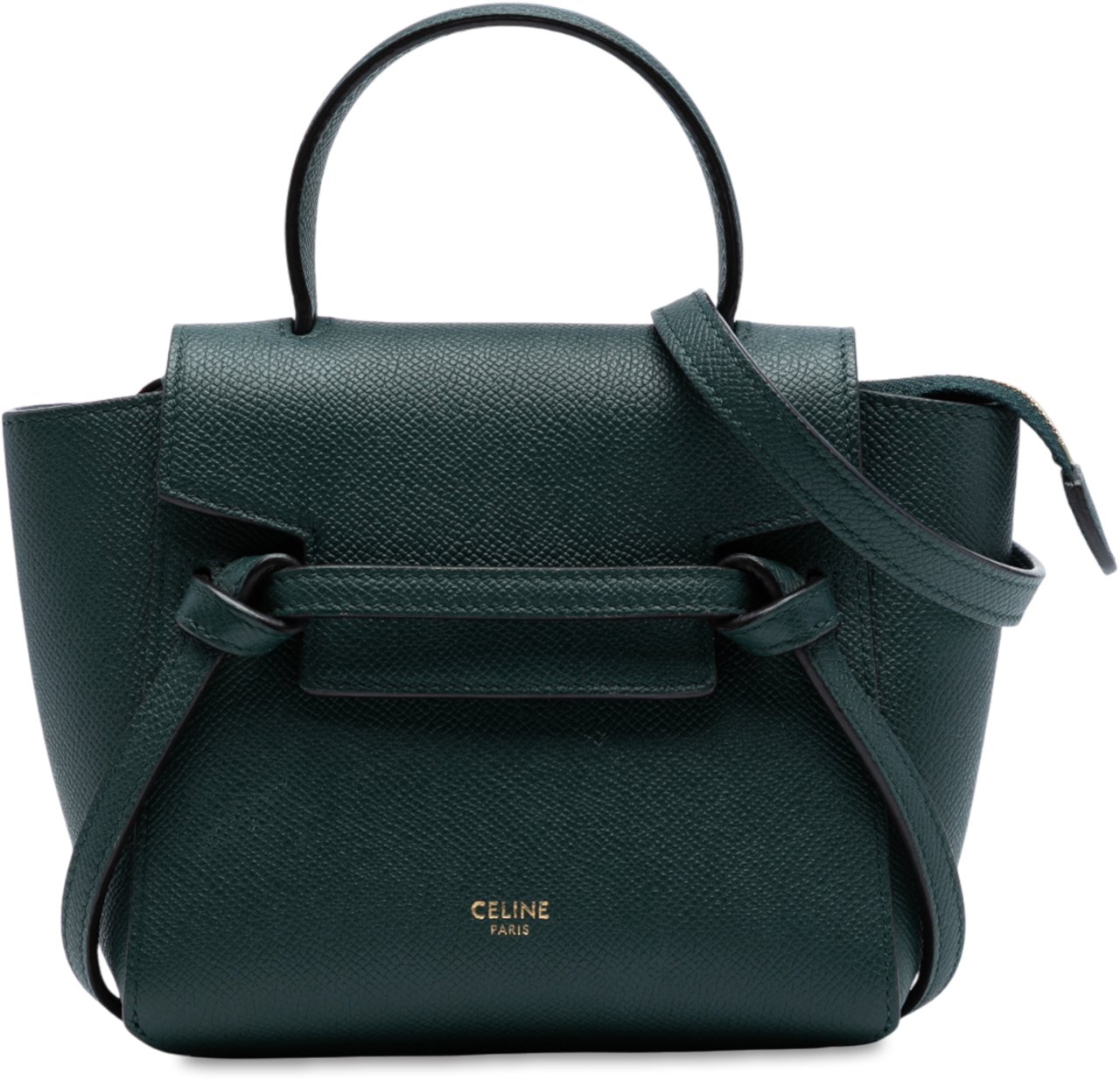 Celine Pico Grained Calfskin Belt Bag Groen
