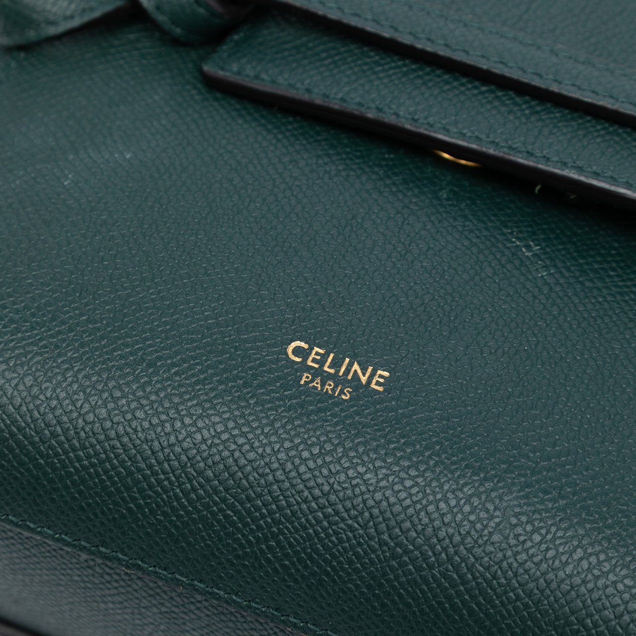 Celine Pico Grained Calfskin Belt Bag Groen
