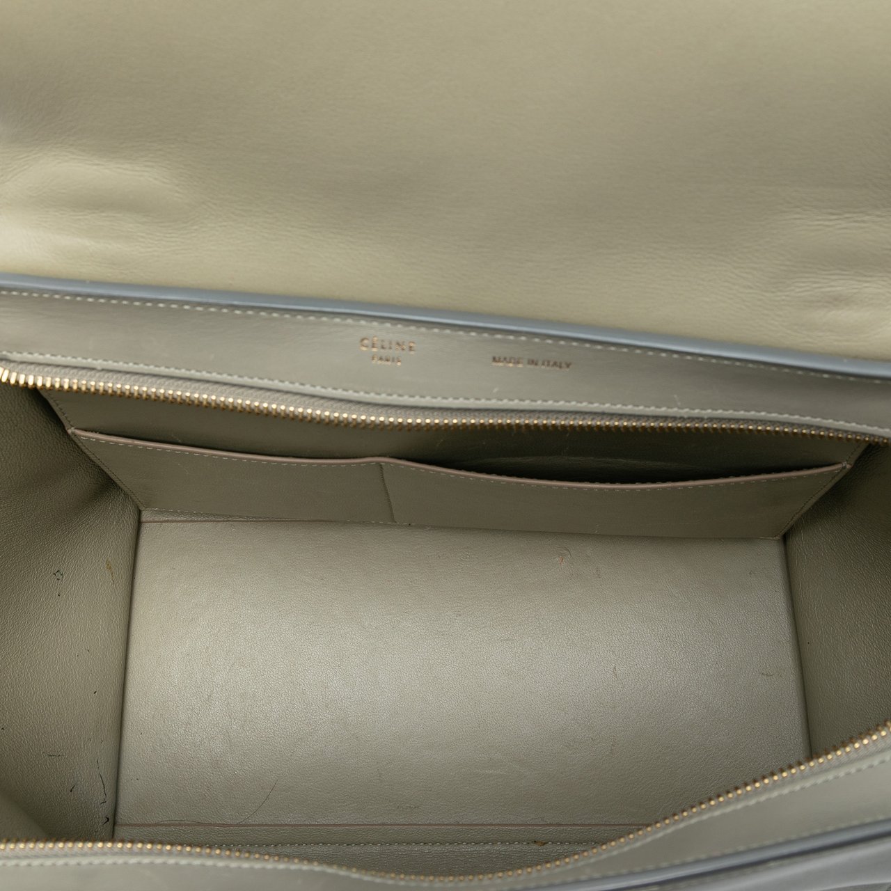 Celine Medium Tricolor Trapeze Satchel Blauw