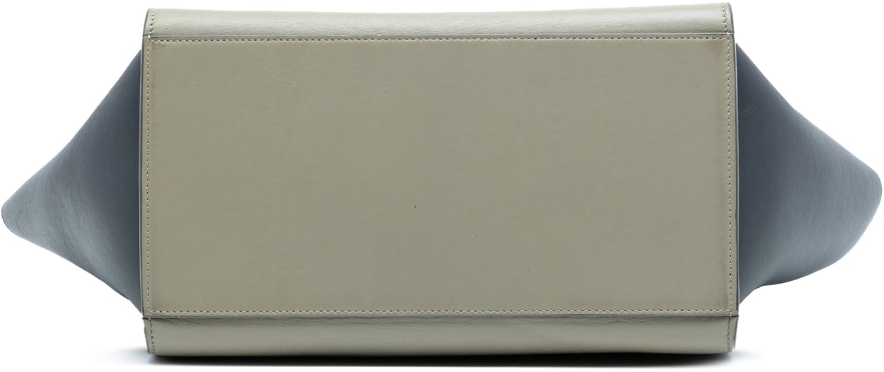 Celine Medium Tricolor Trapeze Satchel Blauw