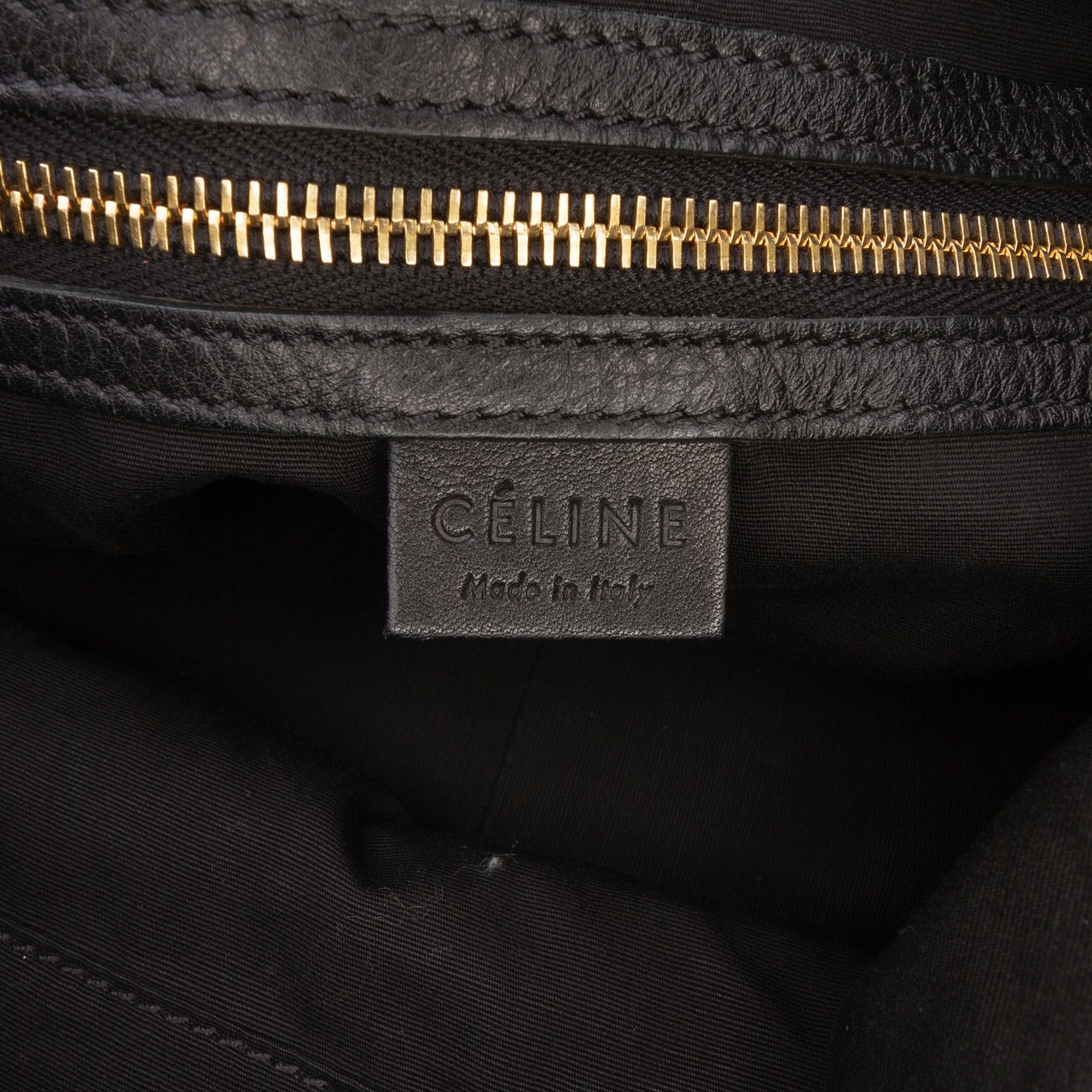 Celine Leather Satchel Groen