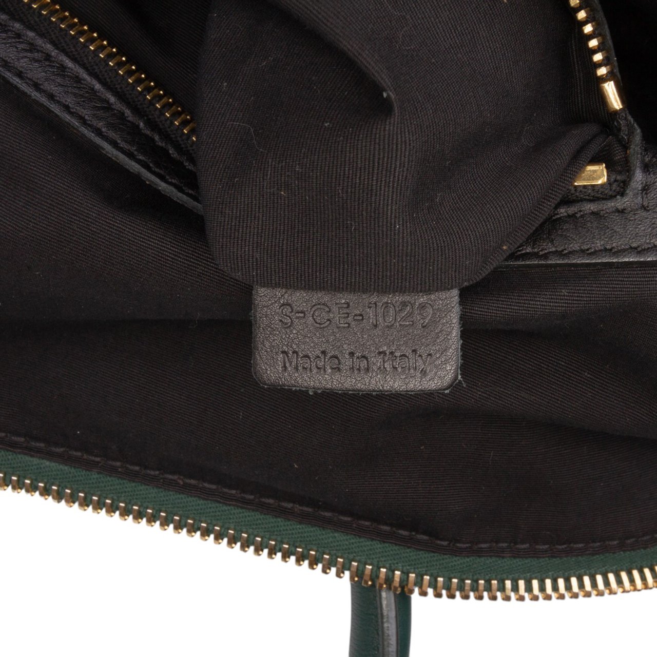 Celine Leather Satchel Groen