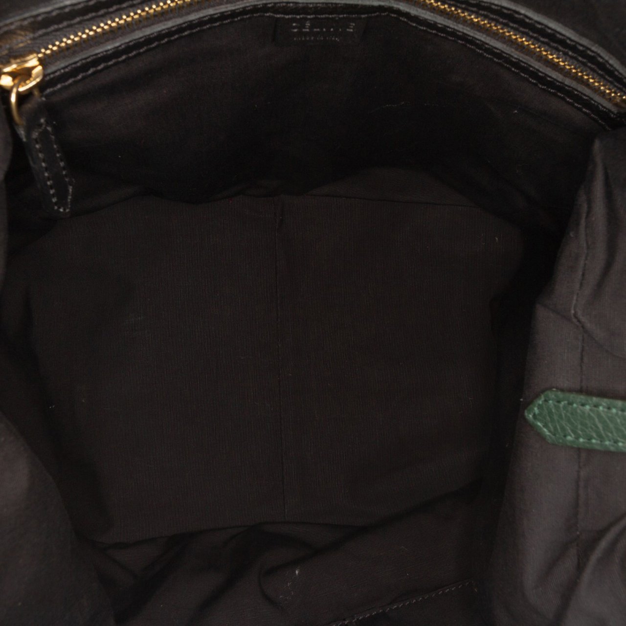Celine Leather Satchel Groen