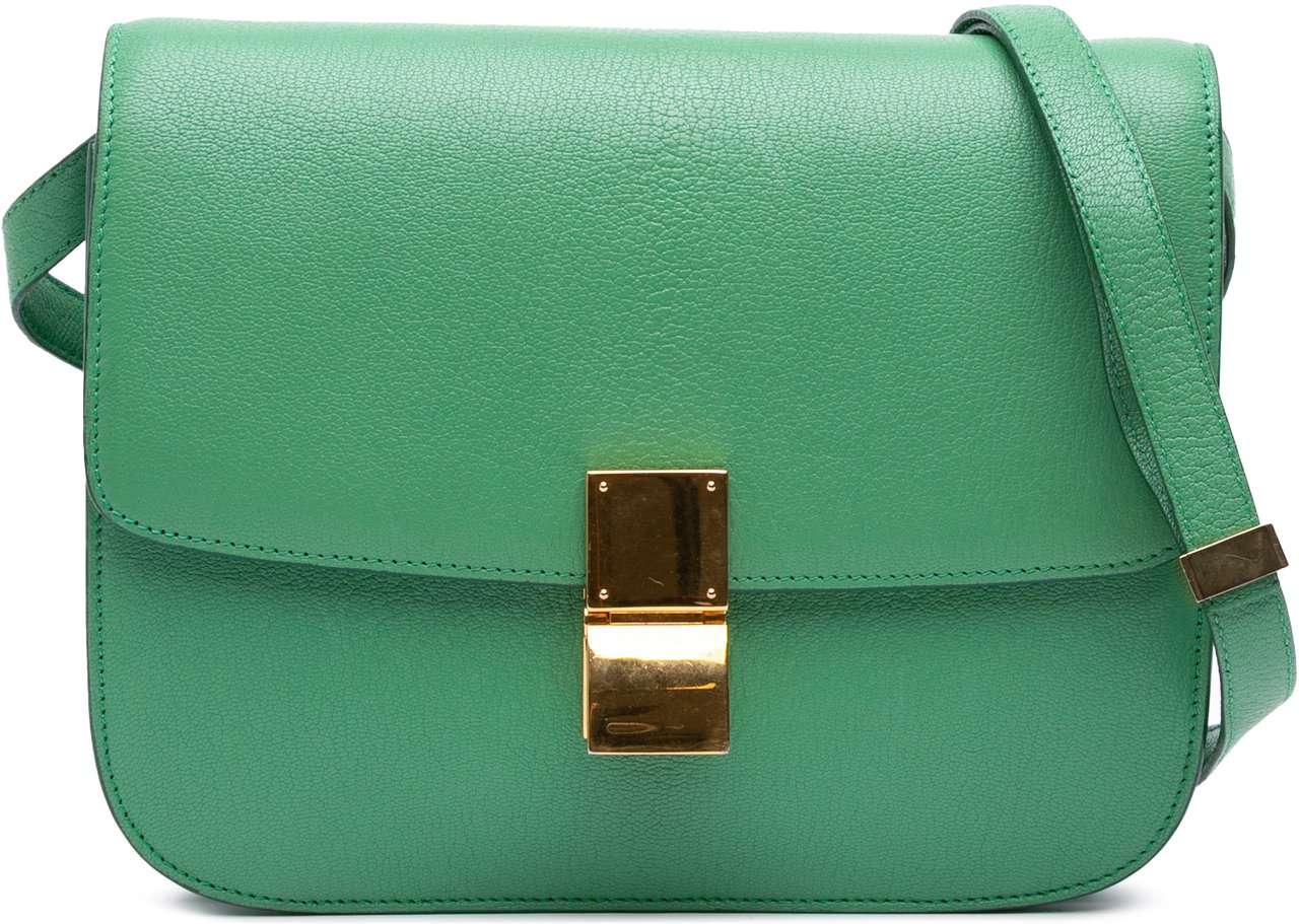Celine Medium Calfskin Classic Box Groen