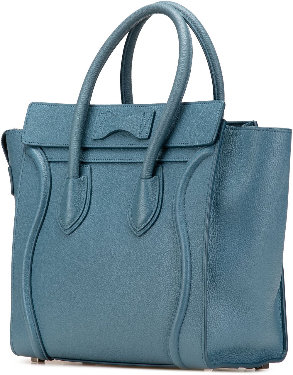 Celine Micro Calfskin Luggage Tote Blauw