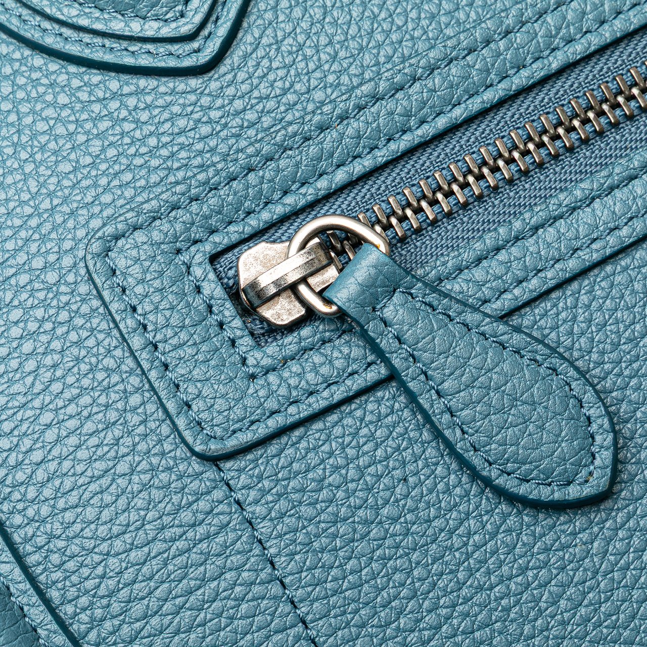 Celine Micro Calfskin Luggage Tote Blauw