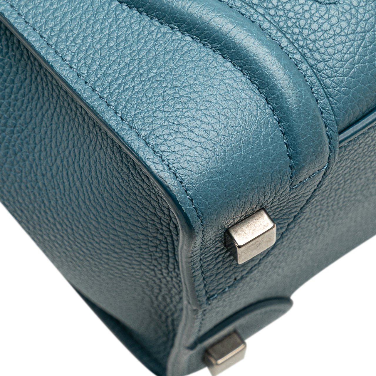 Celine Micro Calfskin Luggage Tote Blauw