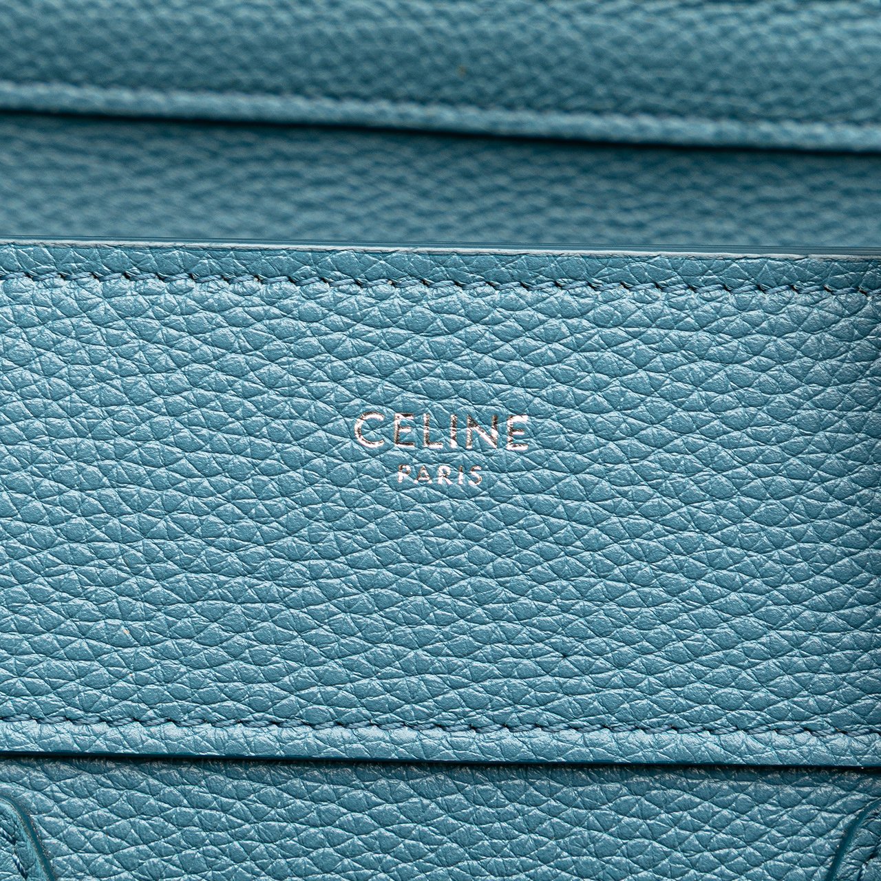 Celine Micro Calfskin Luggage Tote Blauw