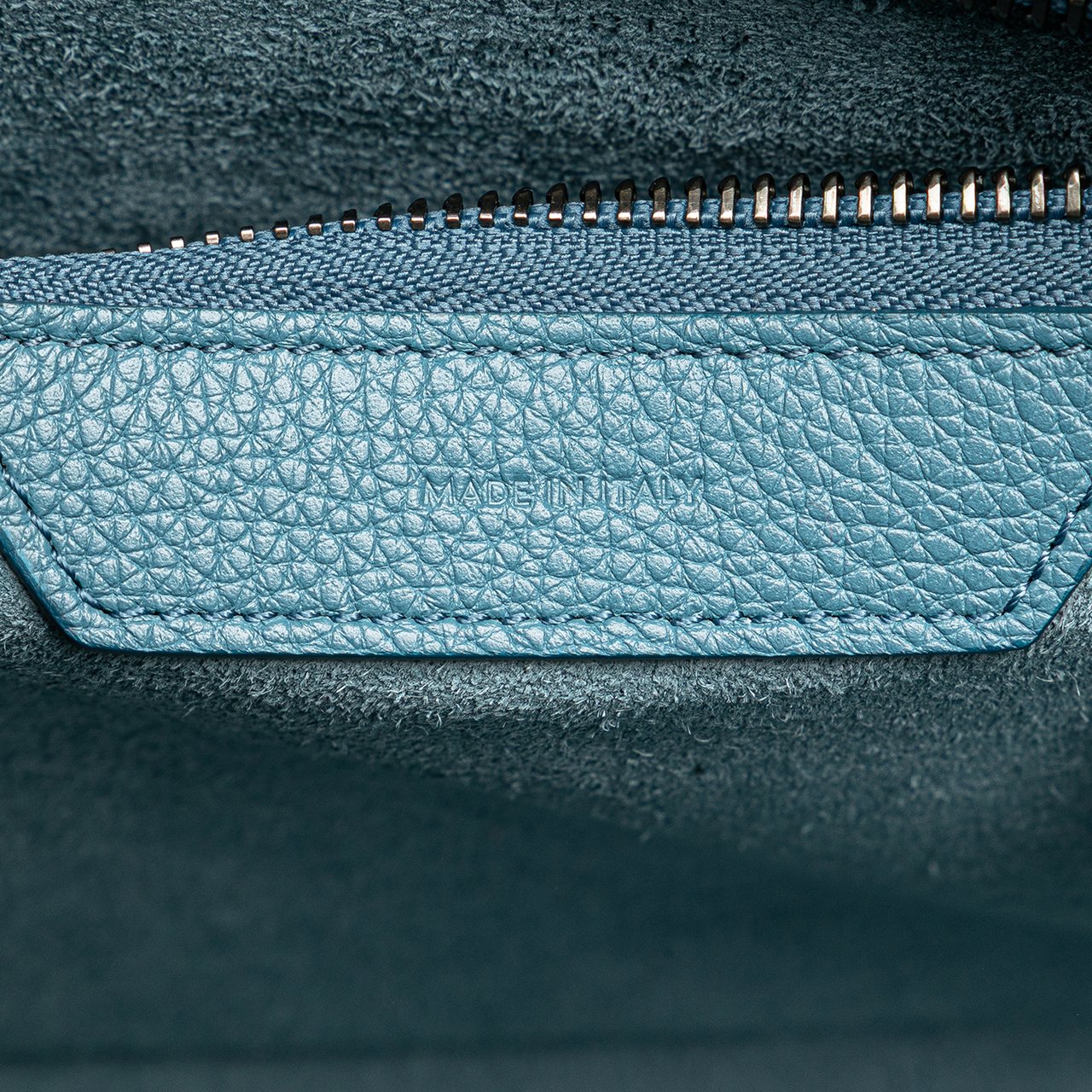 Celine Micro Calfskin Luggage Tote Blauw