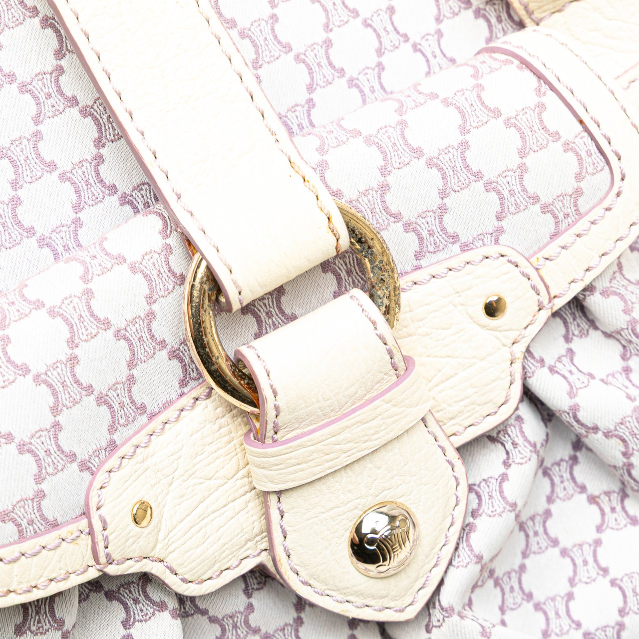 Celine Macadam Canvas Boogie Handbag Paars