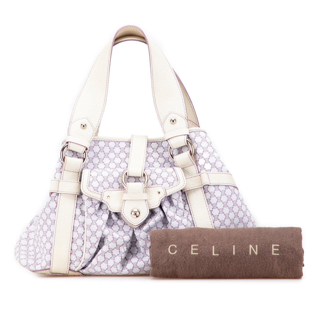 Celine Macadam Canvas Boogie Handbag Paars