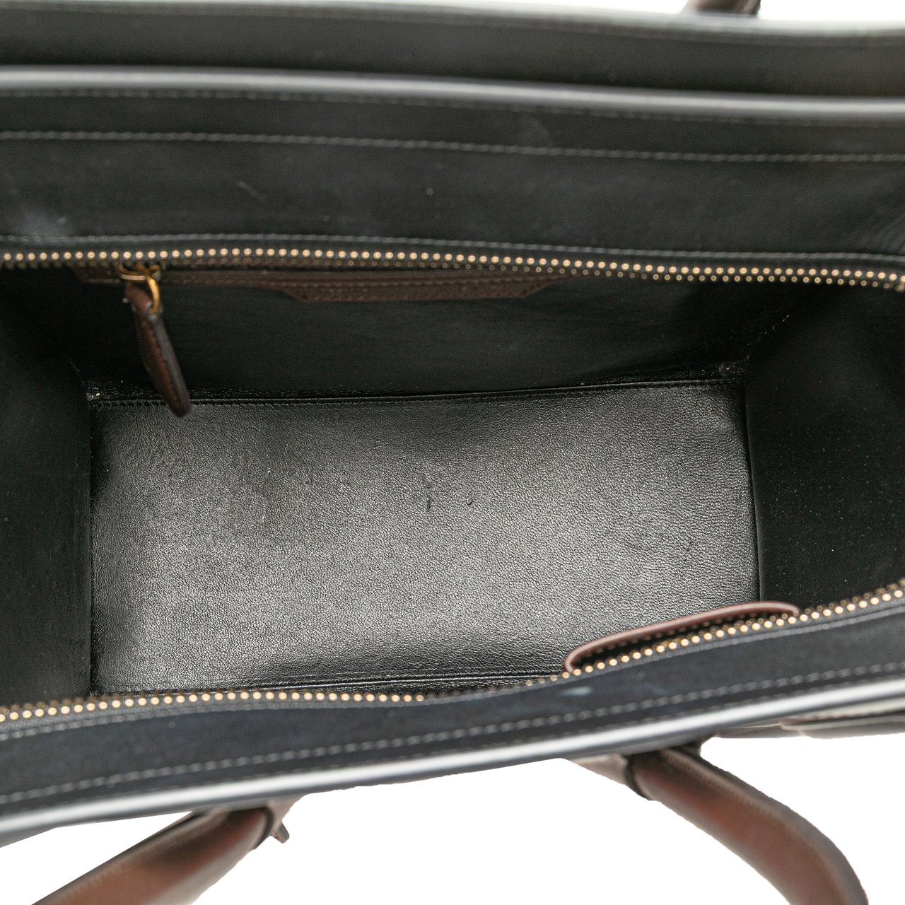 Celine Micro Tricolor Leather Luggage Tote Rood