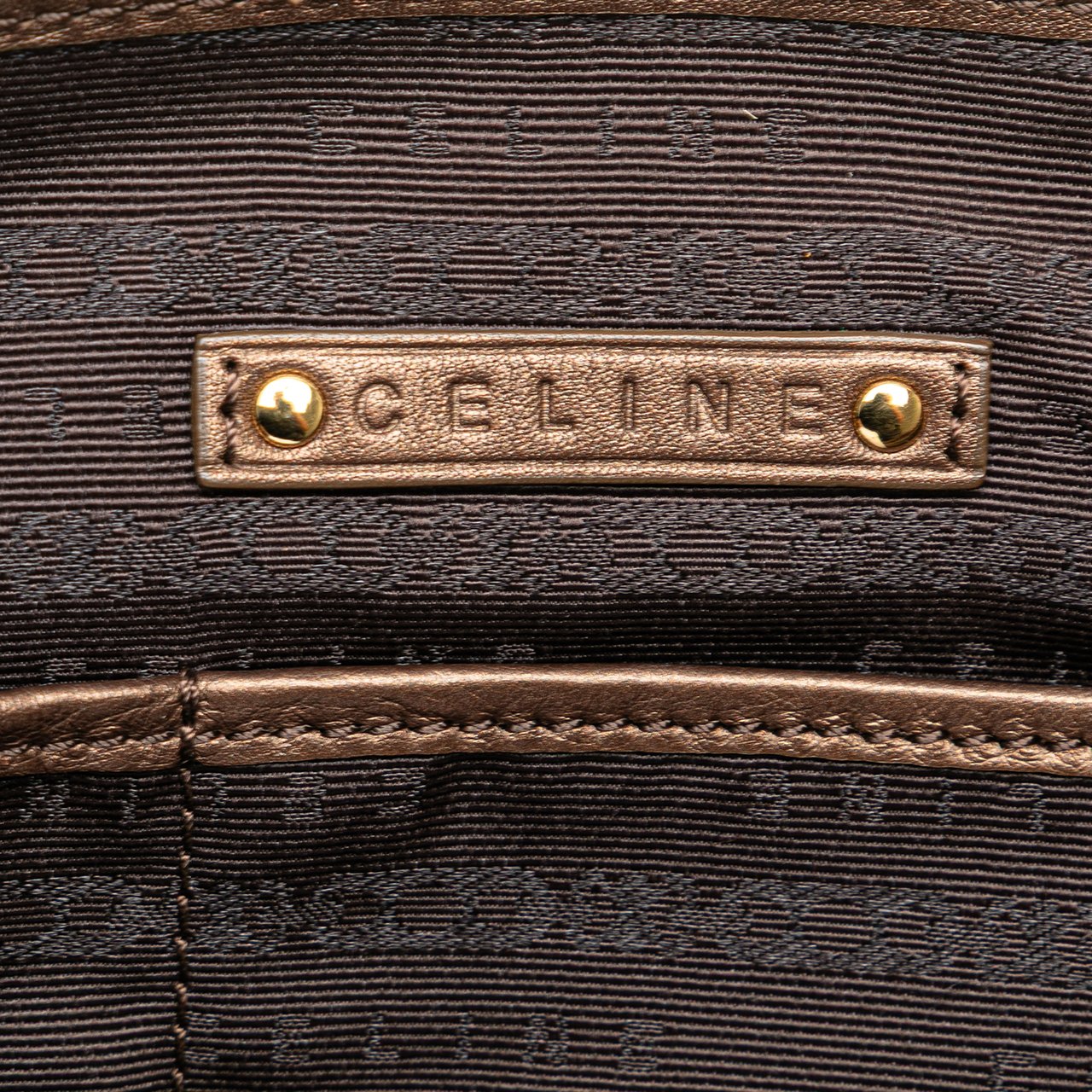 Celine C Macadam Suede Boogie Handbag Bruin