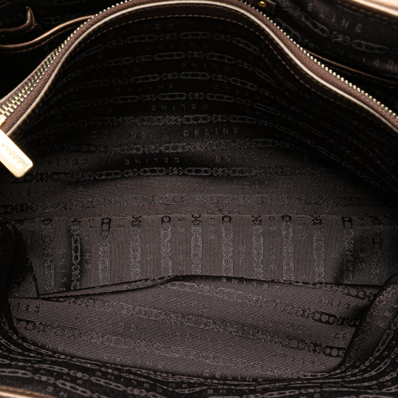 Celine C Macadam Suede Boogie Handbag Bruin