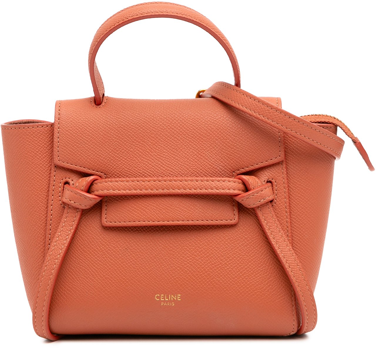 Celine Pico Grained Calfskin Belt Bag Oranje