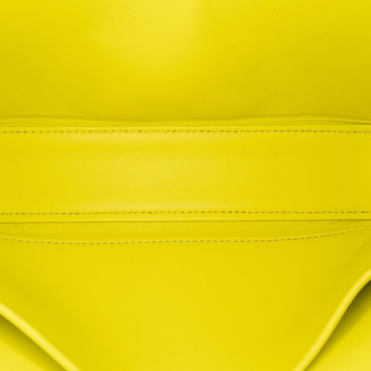 Celine Calfskin Cuir Triomphe Chain Shoulder Bag Geel