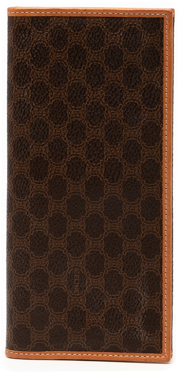 Celine Macadam Coated Canvas Long Wallet Bruin