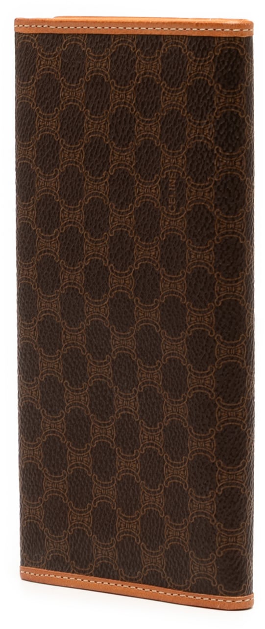Celine Macadam Coated Canvas Long Wallet Bruin