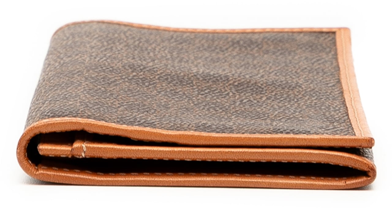 Celine Macadam Coated Canvas Long Wallet Bruin