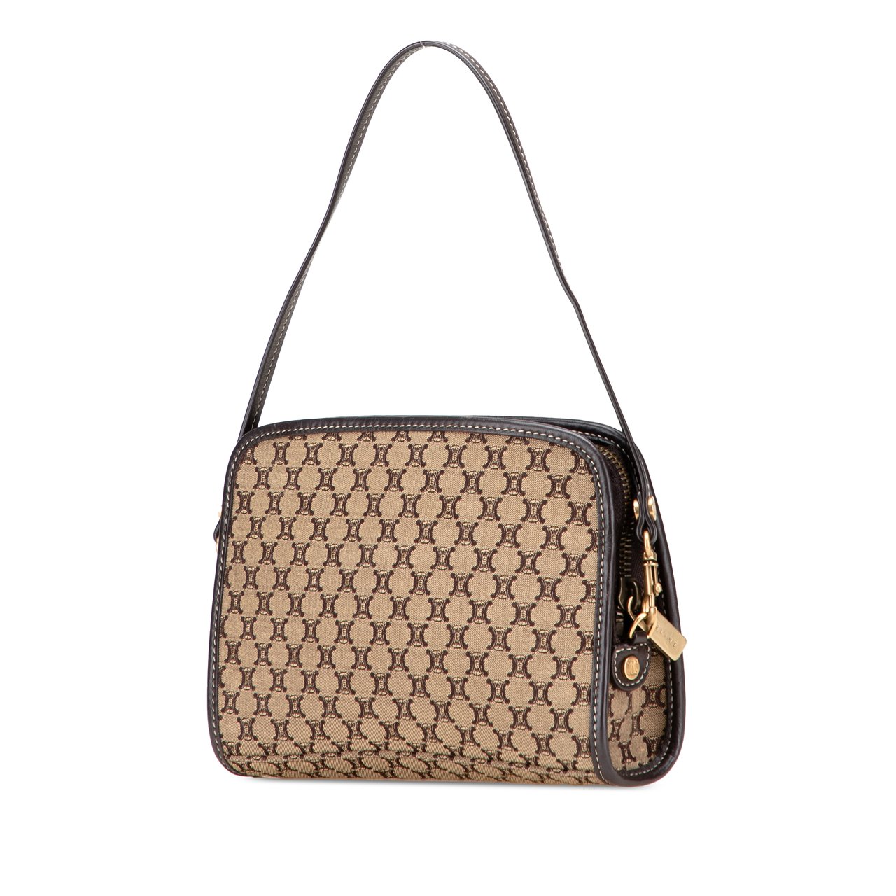 Celine Macadam Canvas Triomphe Handbag Bruin