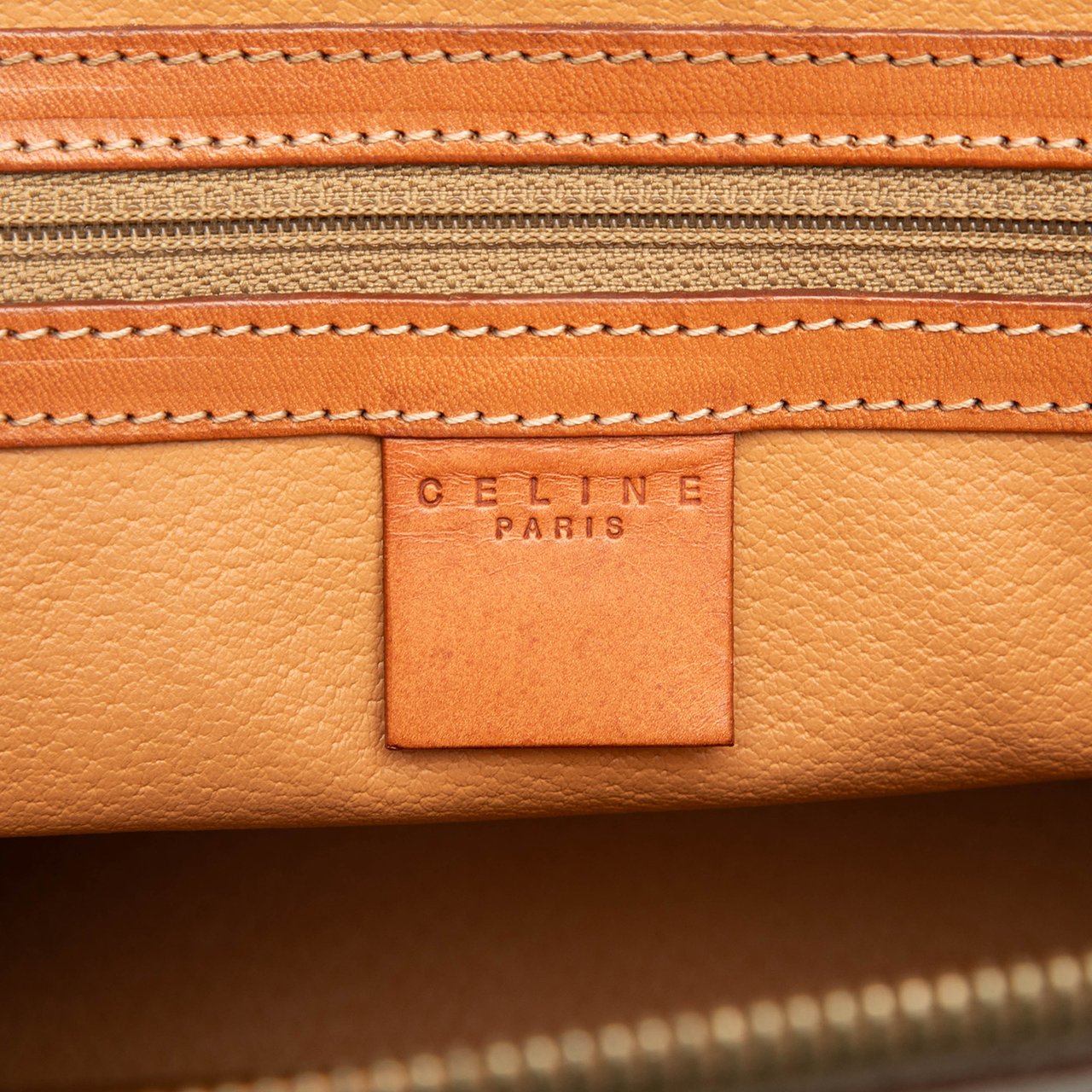 Celine Macadam Coated Canvas Dome Satchel Bruin