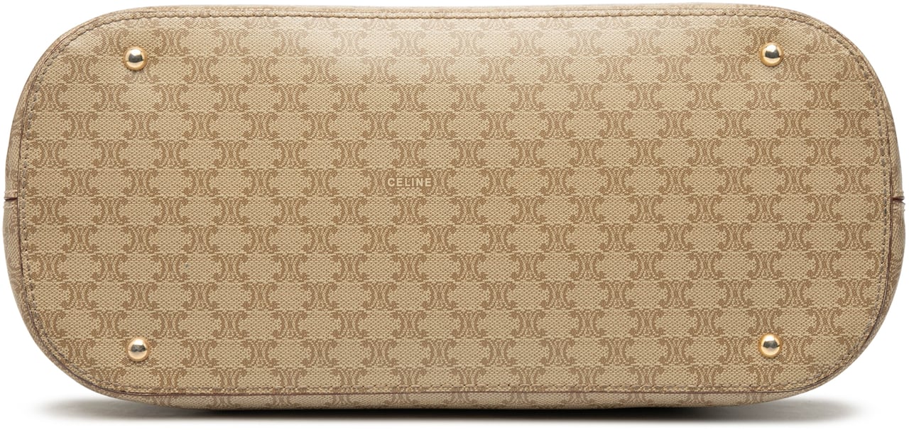 Celine Macadam Coated Canvas Dome Satchel Bruin