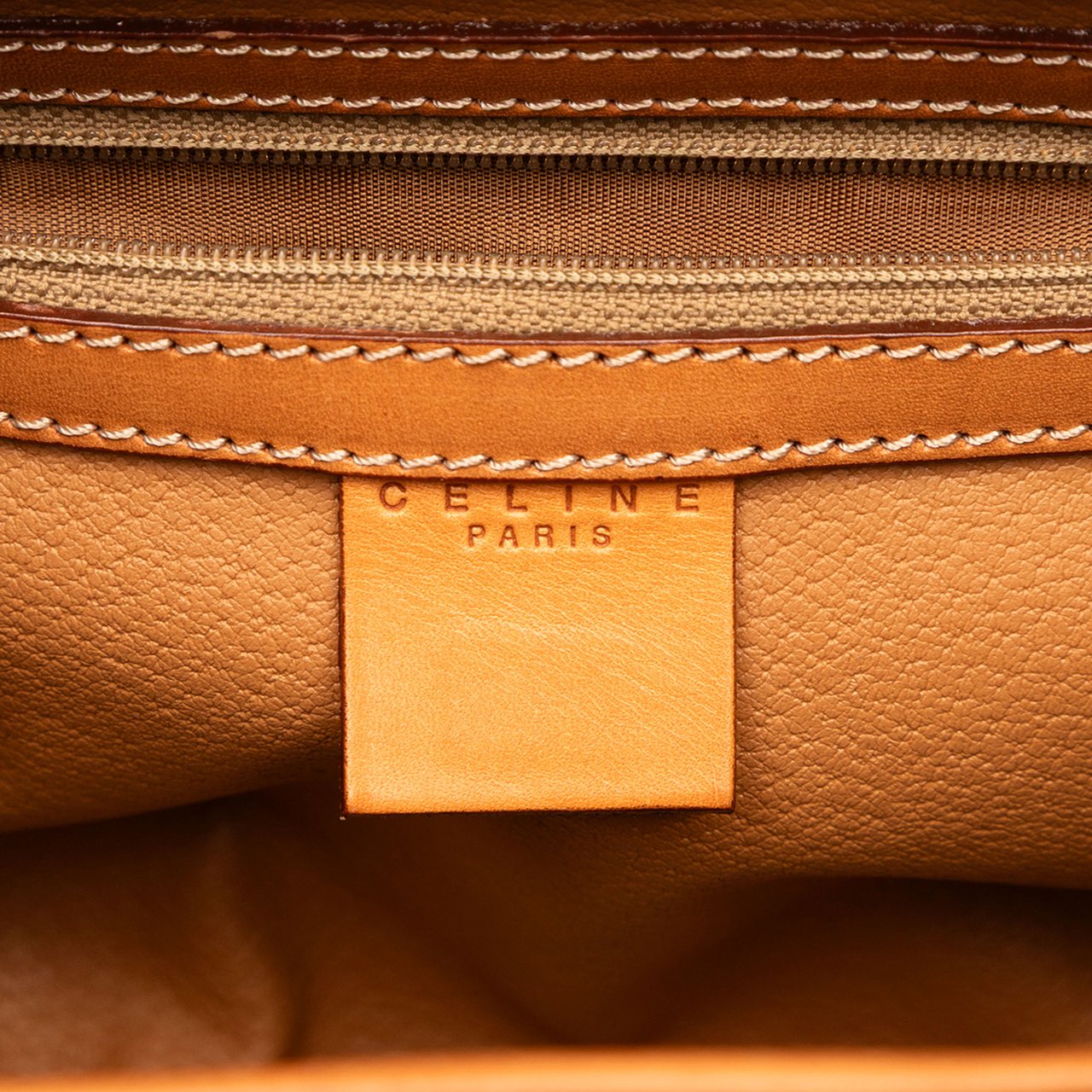 Celine Macadam Coated Canvas Triomphe Blason Handbag Bruin