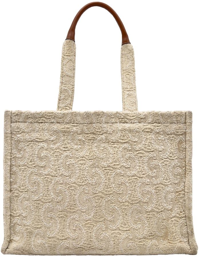 Celine Celine Cabat Thais Large - Beige Monogram/Stripes Beige