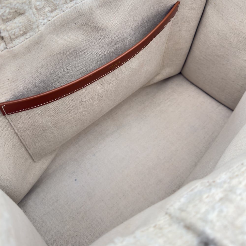 Celine Celine Cabat Thais Large - Beige Monogram/Stripes Beige